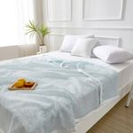 Guy Laroche Premium Washed Seersucker Summer Comforter | Lightweight Cooling Blanket | Sky Blue _ Made in Korea